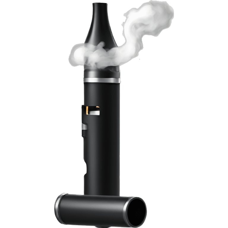 Black E-cigarettes with smoke emoji