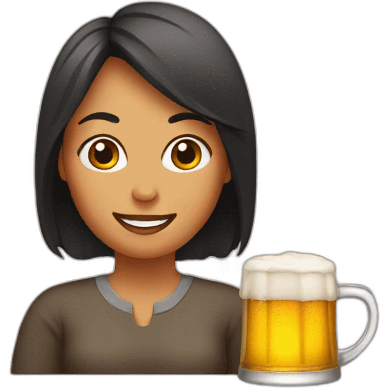 Women beer emoji