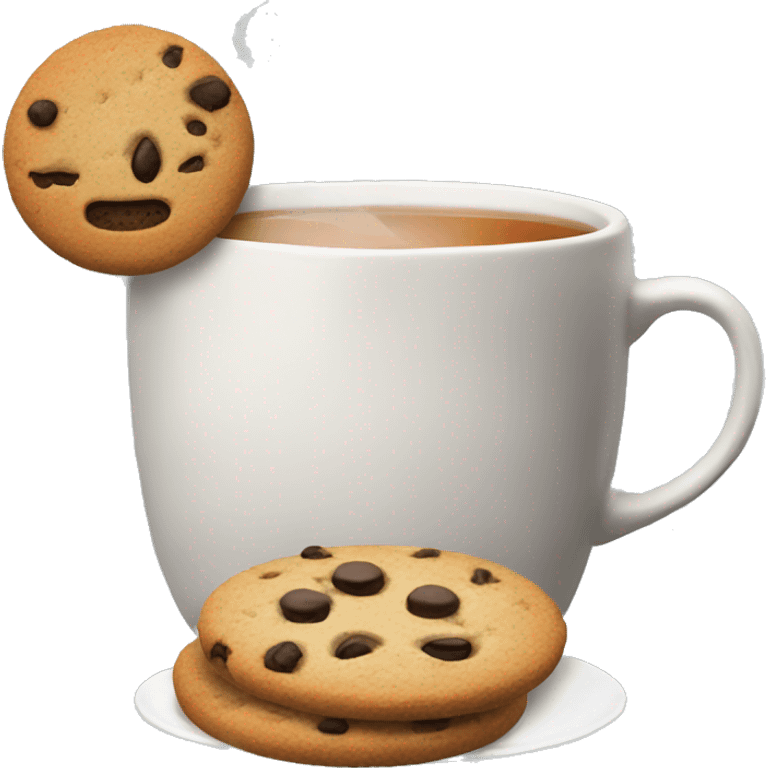 Tea and cookie emoji