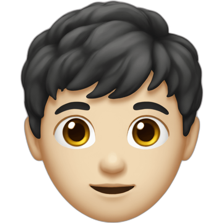 kid with dark hair5 and white skin emoji