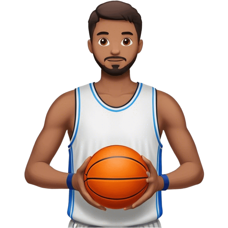 Man holding two basketballs emoji