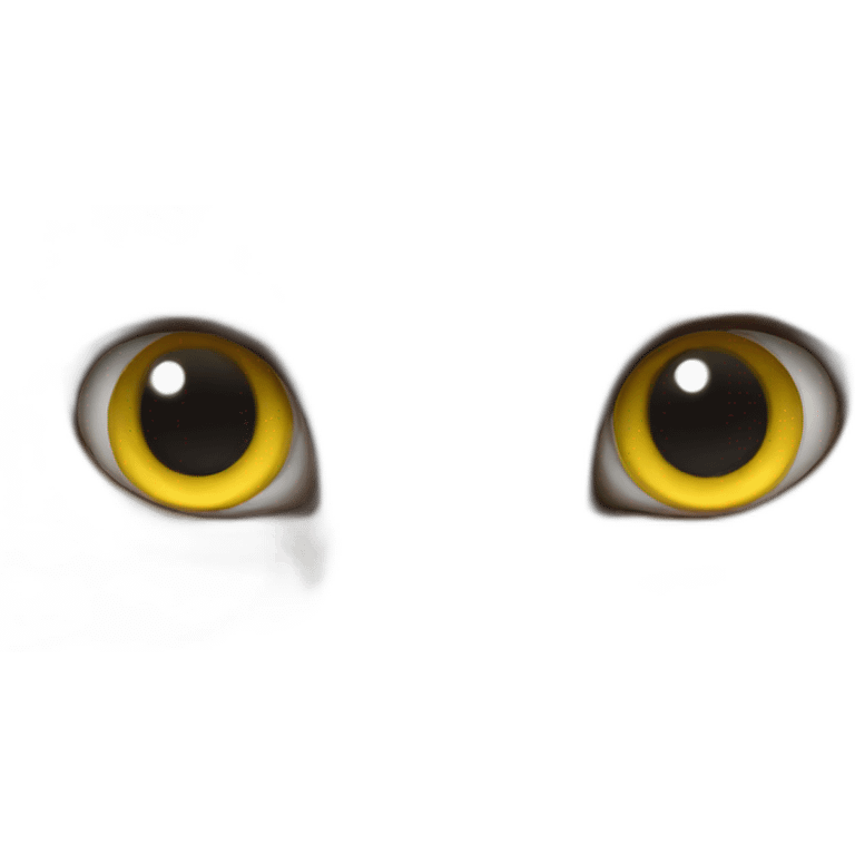 Chat blanc aux yeux jaunes emoji