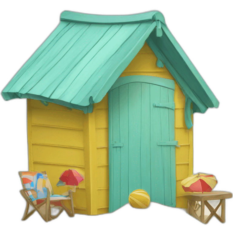 beach huts emoji