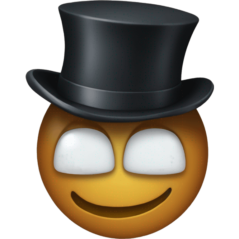 Earth wearing a top hat emoji