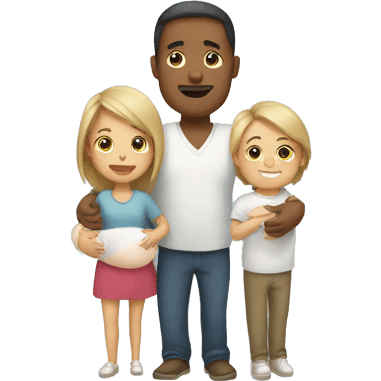 mom dad and baby emoji