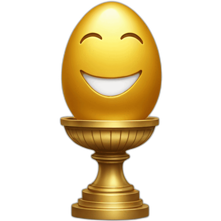 smiling golden egg on a pedestal emoji