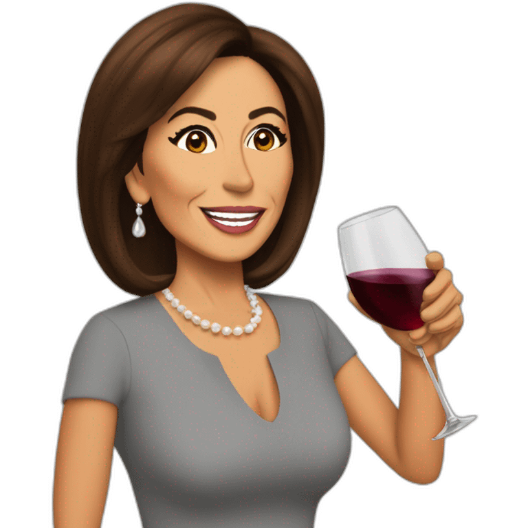 jeanine pirro drinking wine emoji