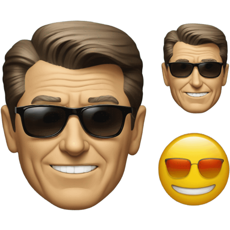 Ronald Reagan sunglasses cool emoji emoji