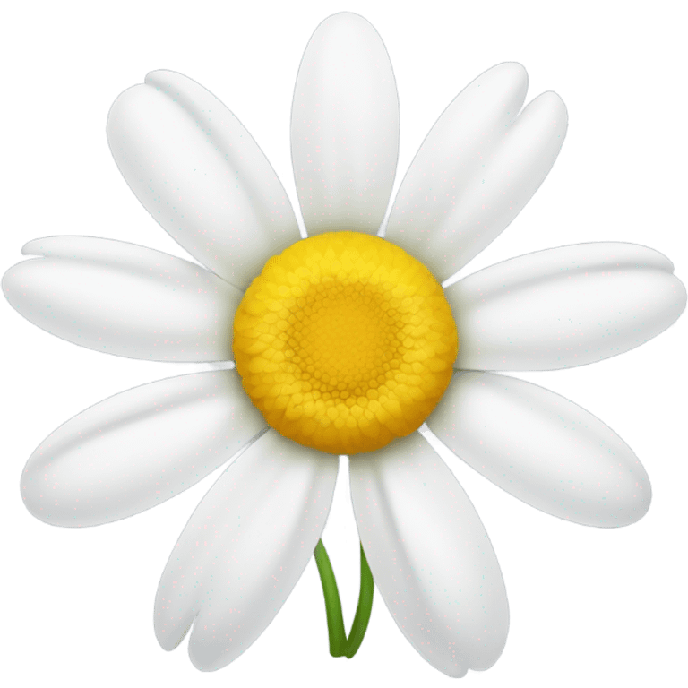 A white daisy, petal missing  emoji