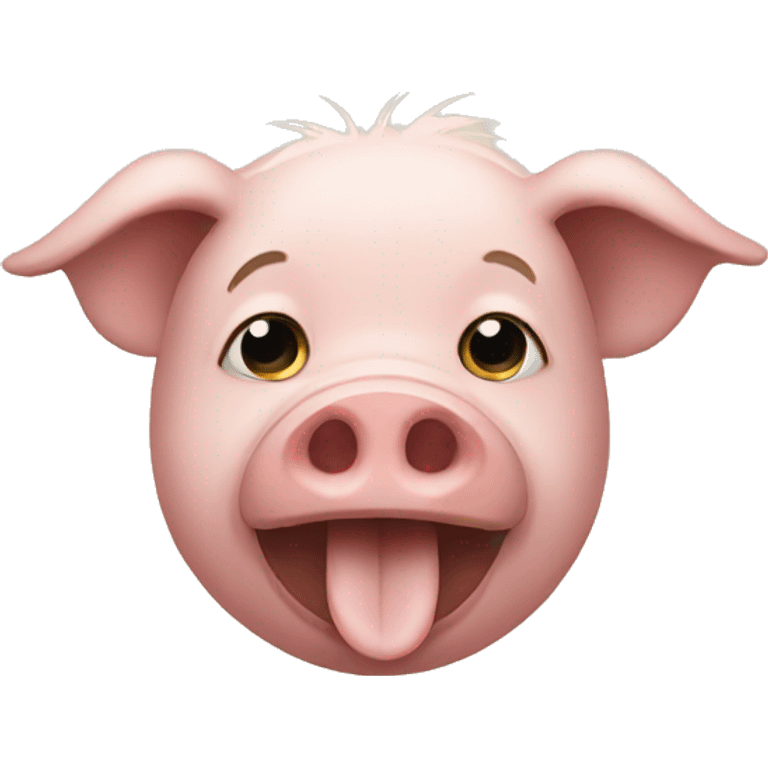 pig with monkey fac emoji