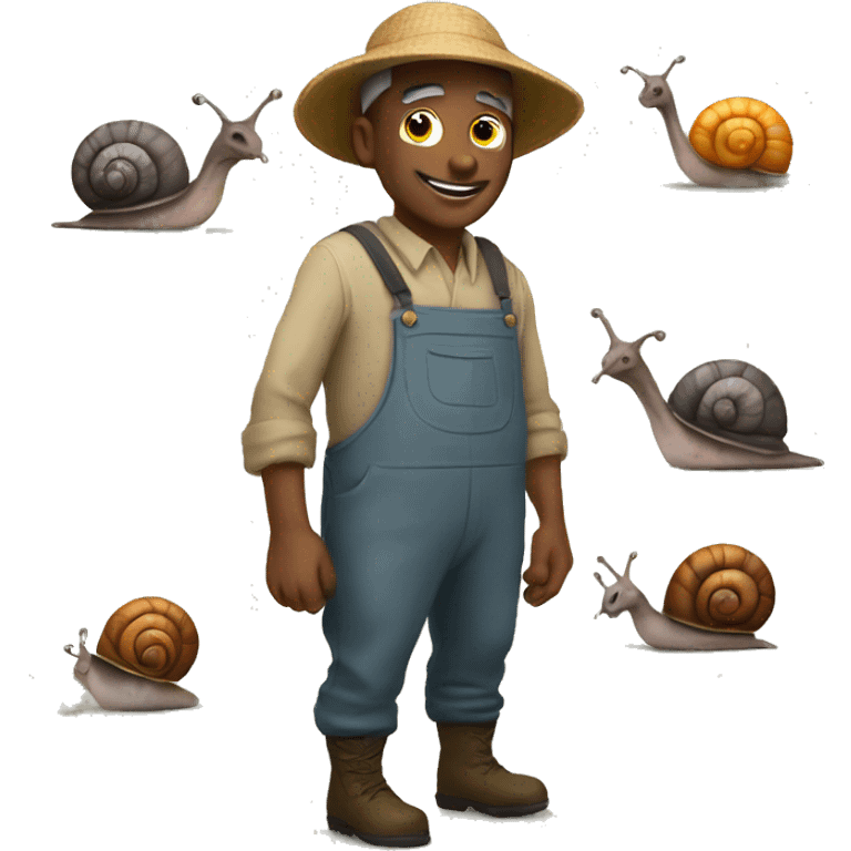 Snail farmer emoji