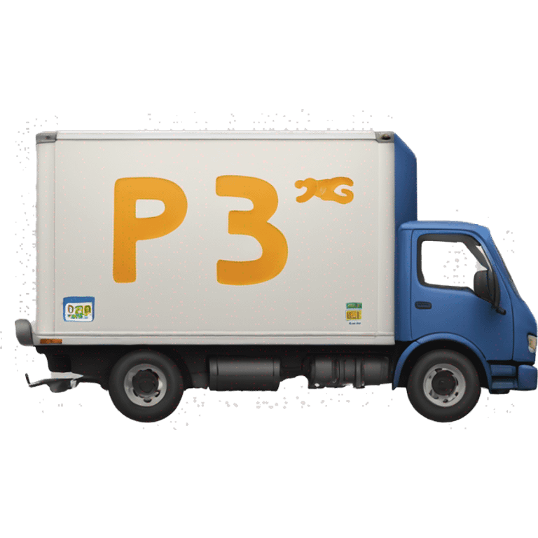 Box truck with “PGS” letters on the side emoji