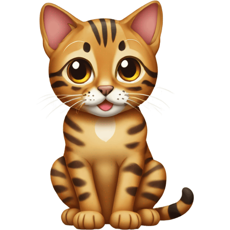 bengal cat sitting  emoji