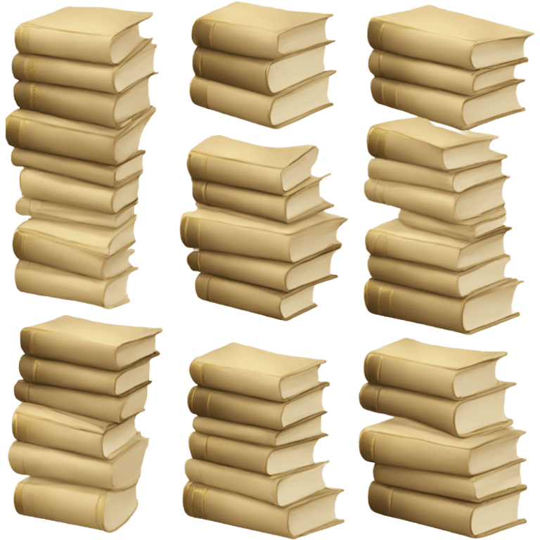 a light beige and gold stack of books  emoji