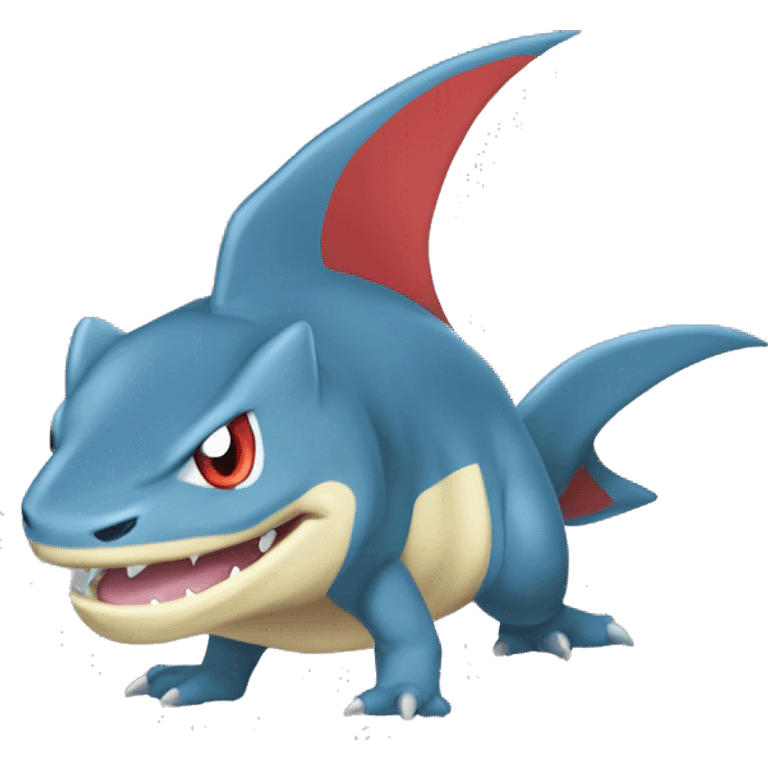 Sharpedo-Charmeleon-Gible-Larvitar-Fakémon Full Body emoji