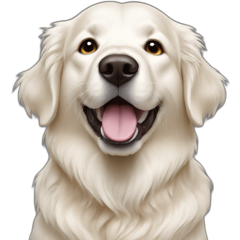 White golden retriever emoji