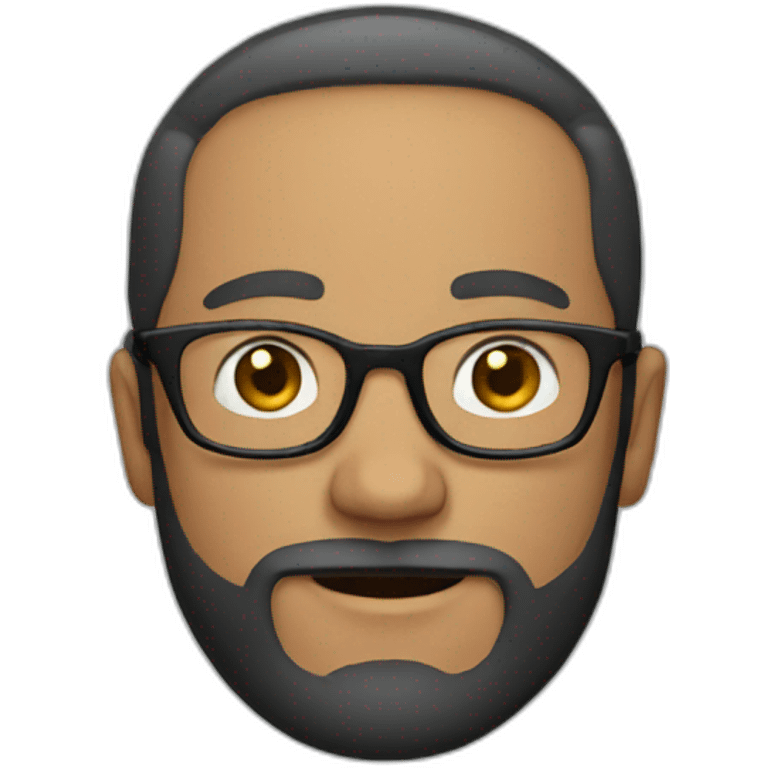 A guy with glasses and a beard emoji