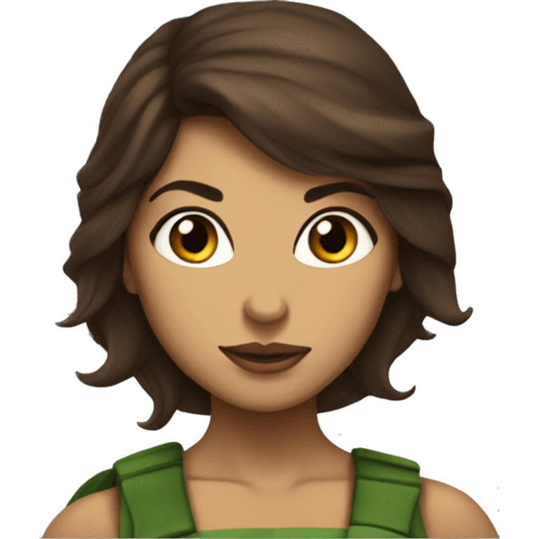 Lady Raphael ninja turtle brown hair emoji