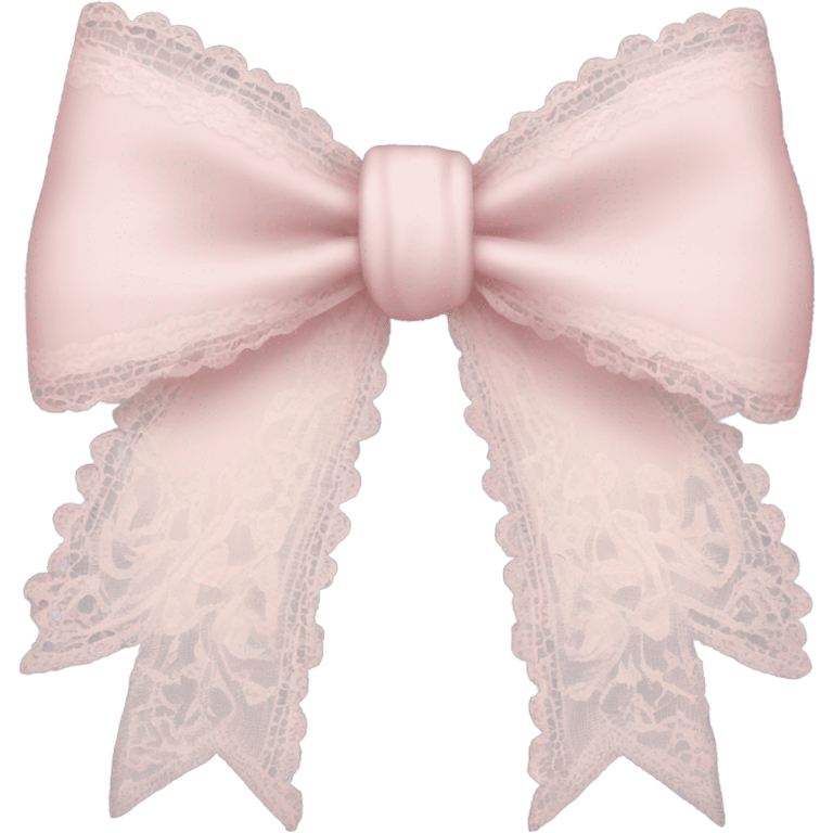 Pale pink lace bow emoji