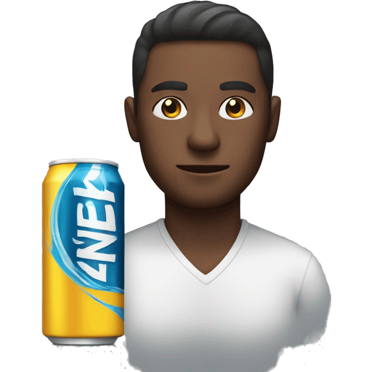 a man a energy drink emoji