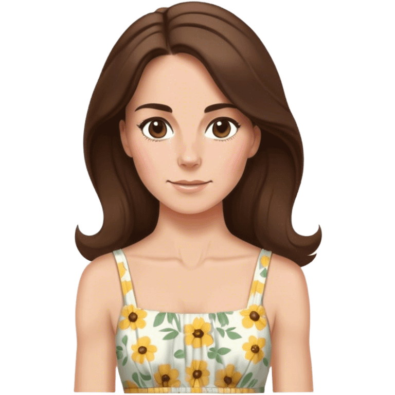 Make a photo of Kate Middleton in a sundress .  emoji