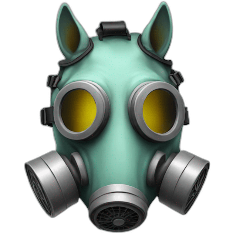 Gas mask unicorn emoji