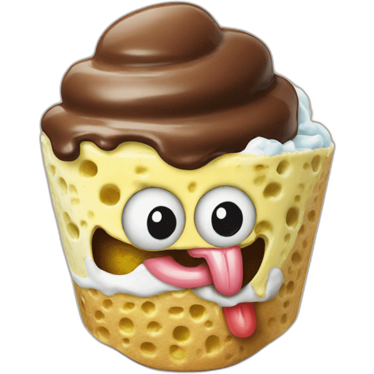 SpongeBob licks ice cream emoji