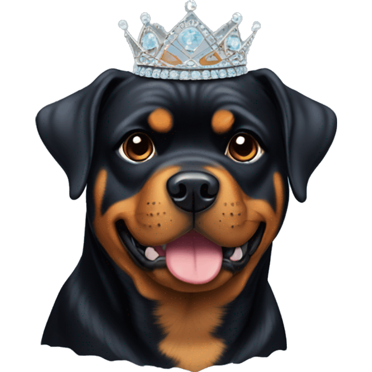 Rottweiler with a little tiara  emoji