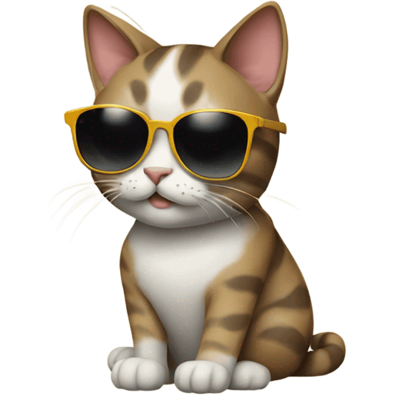 Cat with sunglasses emoji