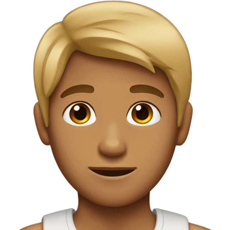 Boy with dark brown hair and tan skin emoji