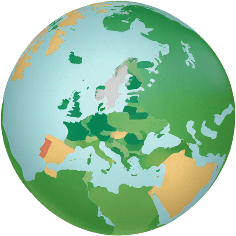 Create an image of a globe with Europe. emoji