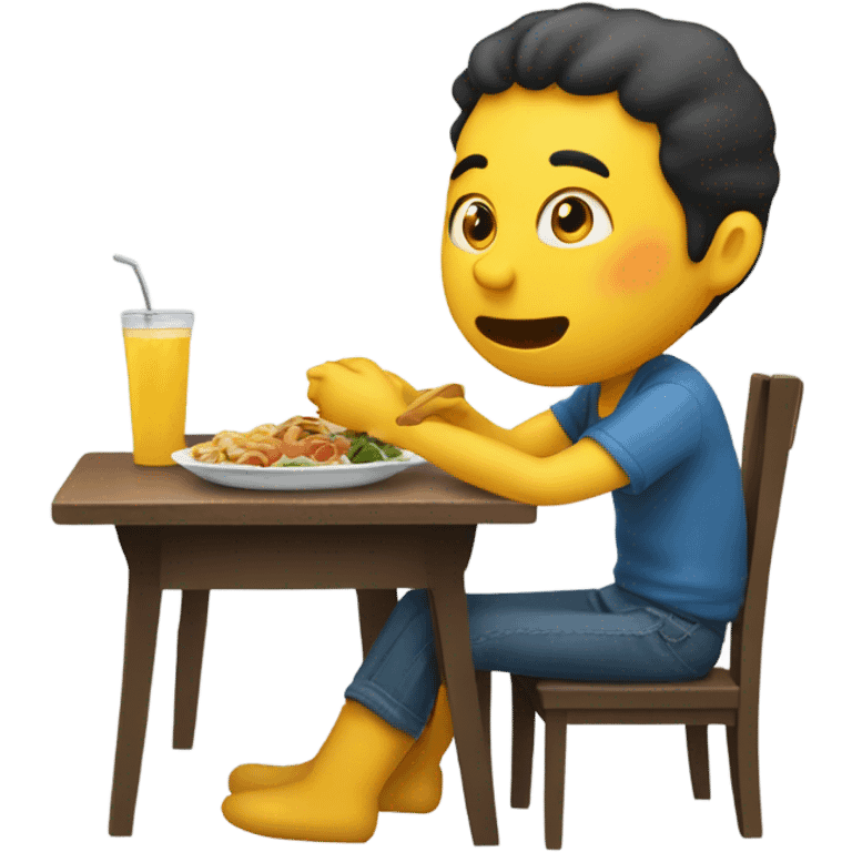 Human eating food emoji