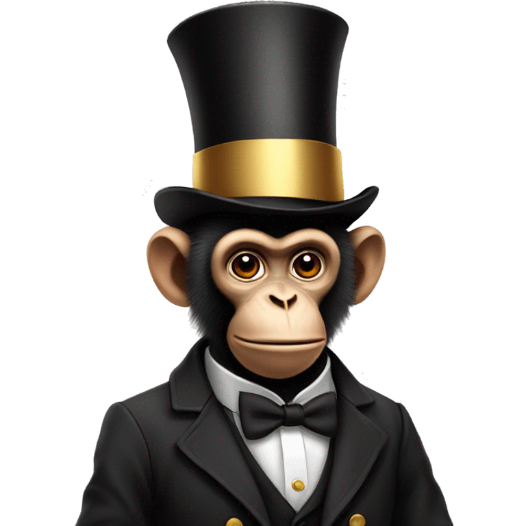 tophat monkey emoji