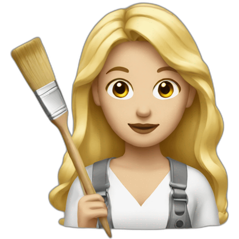 Blonde artist painter emoji