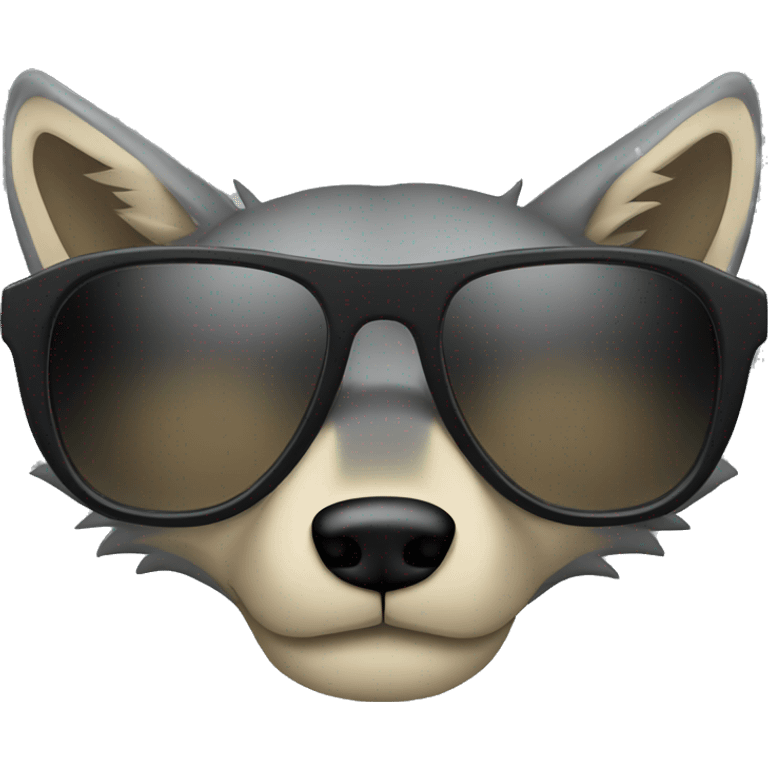 Wolf Sunglasses emoji