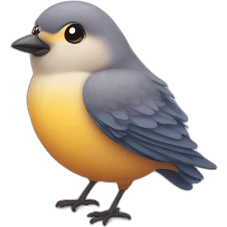 little cute Chubby Bird  emoji