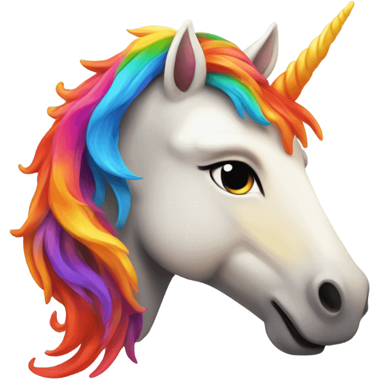 generate an emoji with a spicy unicorn with a rainbow on the top  emoji