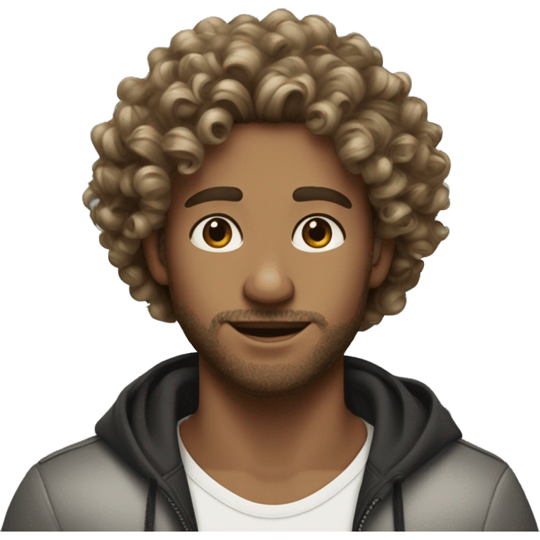 Curly hair guy with balayage hair girl emoji