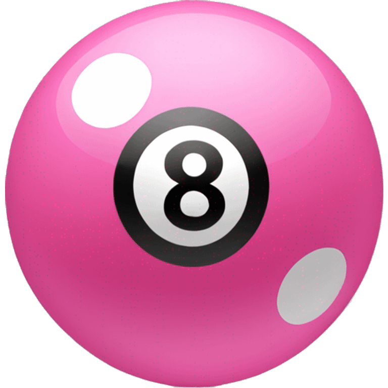 Pink 8 ball emoji