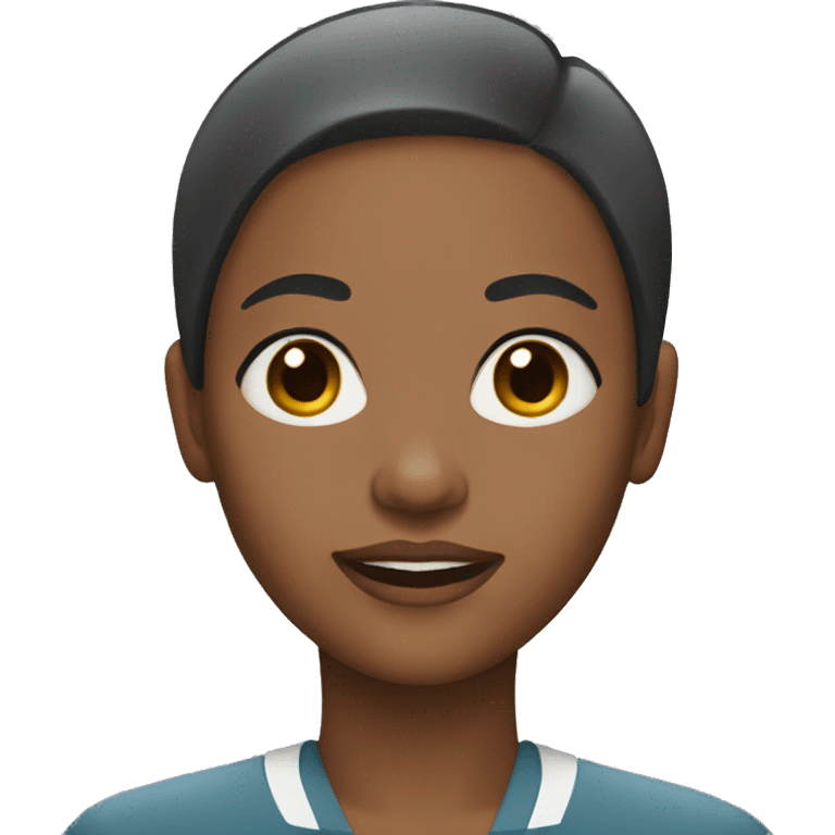 black woman with cropped hair emoji