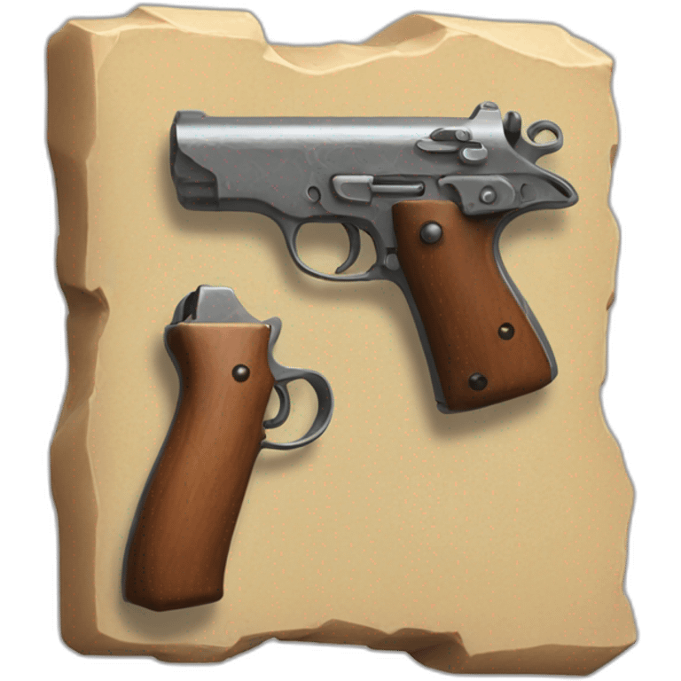 match 3 tile for a pistol vertical emoji