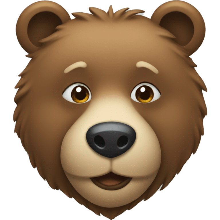 Love face with bear emoji