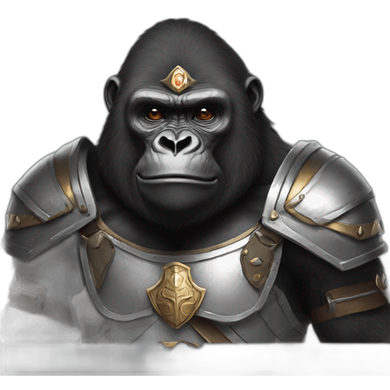 Gorilla wearing templar armor emoji