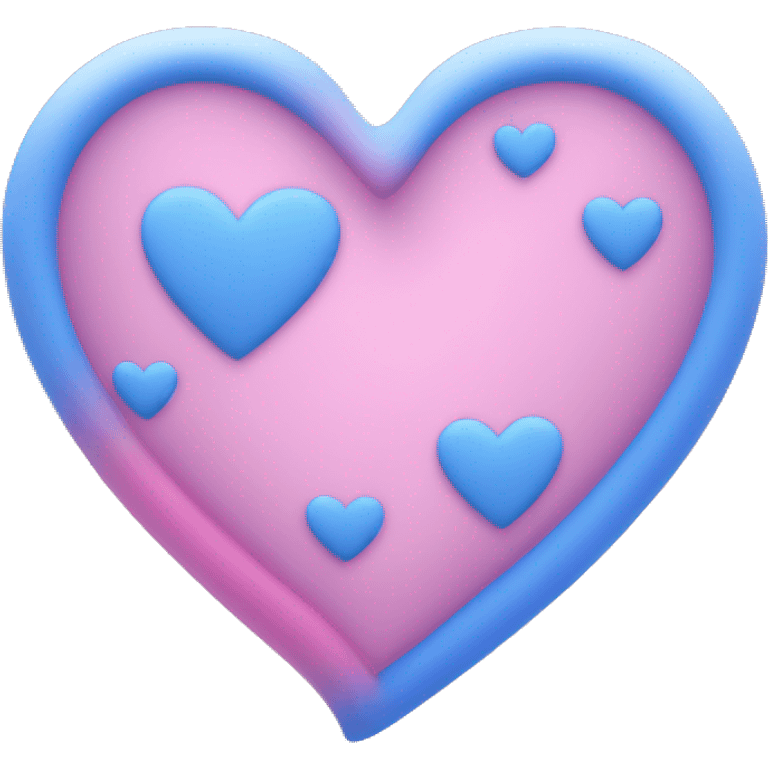 Pink and blue heart  emoji