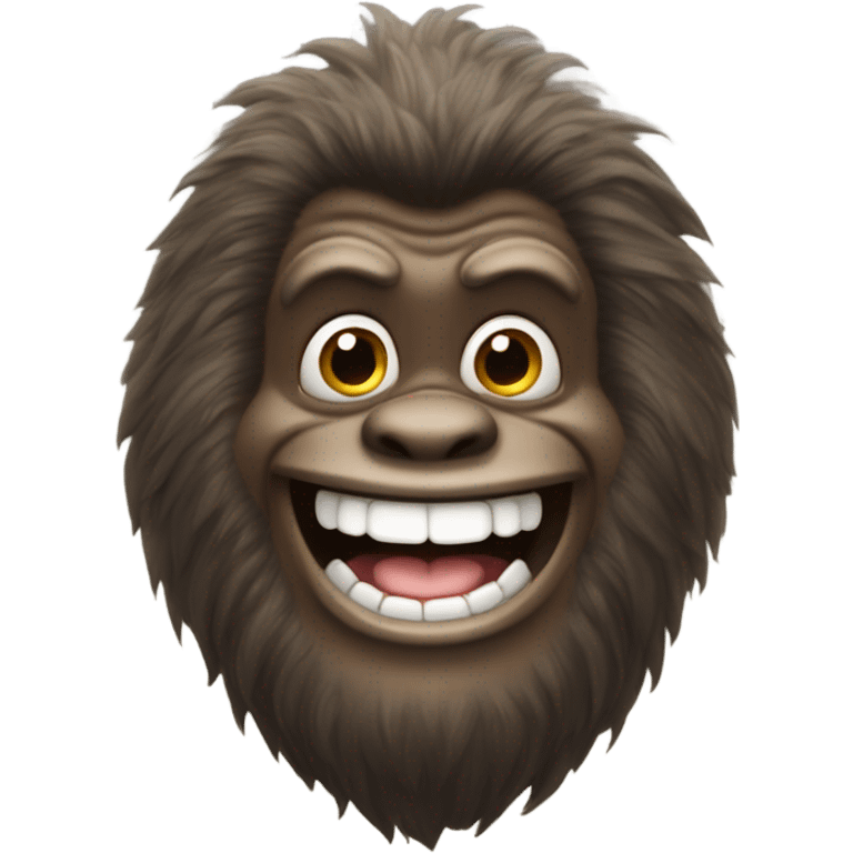 Bigfoot looking happy and excited emoji