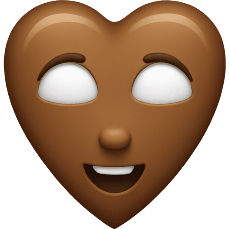 brown iphone heart emoji