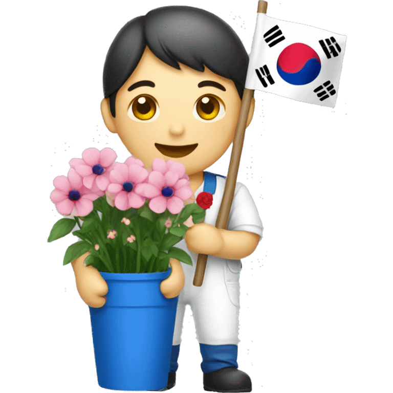 florist with korea flag emoji