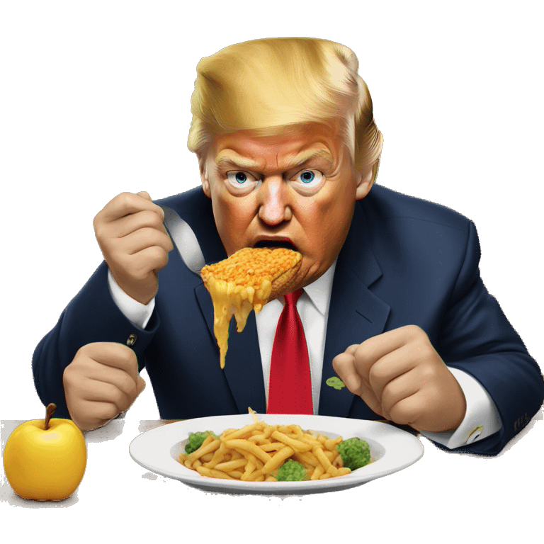 Trump eating food  emoji