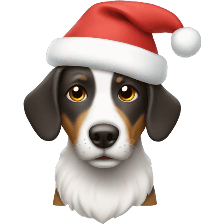 Dog in Santa hat emoji