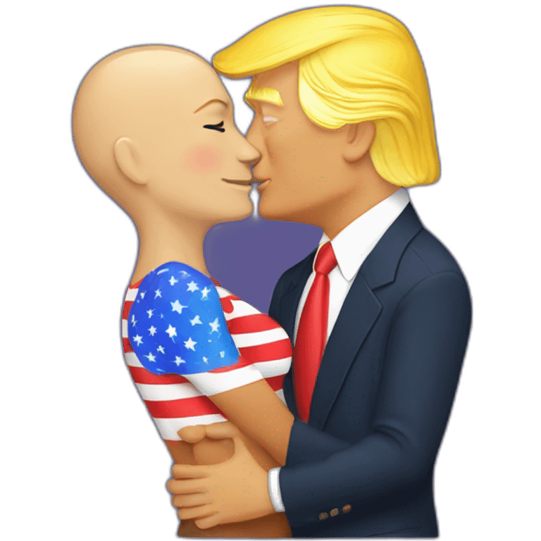 trump-and-putin-kissing,-lgbtq+ friendly, positivity, inclusiveness emoji